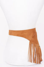 Faux Suede Fringe Belt | Mixtshop LLC