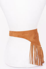 Faux Suede Fringe Belt | Mixtshop LLC
