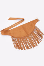 Faux Suede Fringe Belt | Mixtshop LLC