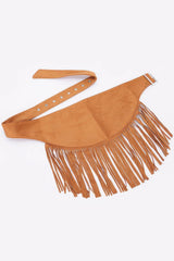 Faux Suede Fringe Belt | Mixtshop LLC