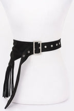 Faux Suede Fringe Belt | Mixtshop LLC