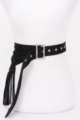 Faux Suede Fringe Belt | Mixtshop LLC