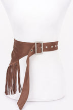 Faux Suede Fringe Belt | Mixtshop LLC