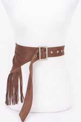 Faux Suede Fringe Belt | Mixtshop LLC