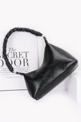 Faux Leather Braided Strap Shoulder Bag | Mixtshop LLC
