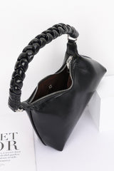 Faux Leather Braided Strap Shoulder Bag | Mixtshop LLC