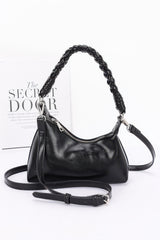 Faux Leather Braided Strap Shoulder Bag | Mixtshop LLC