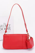 Quilted Faux Leather Shoulder Bag W/ Airpod Bag | Mixtshop LLC