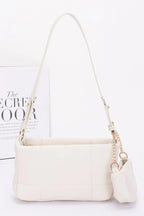 Quilted Faux Leather Shoulder Bag W/ Airpod Bag | Mixtshop LLC