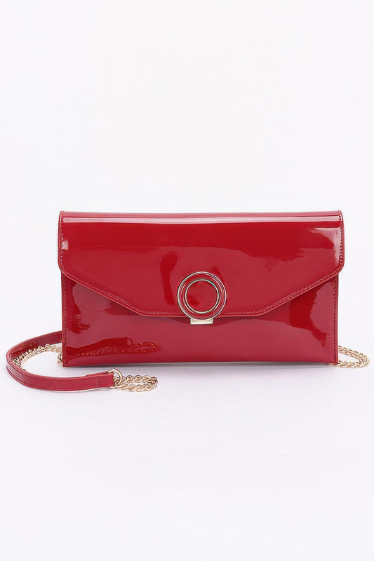 Patent Leather Flap Crossbody Bag | Mixtshop LLC