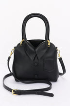 Faux Leather Shirt Style Top Handle Bag | Mixtshop LLC