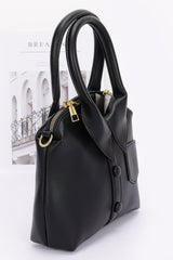 Faux Leather Shirt Style Top Handle Bag | Mixtshop LLC