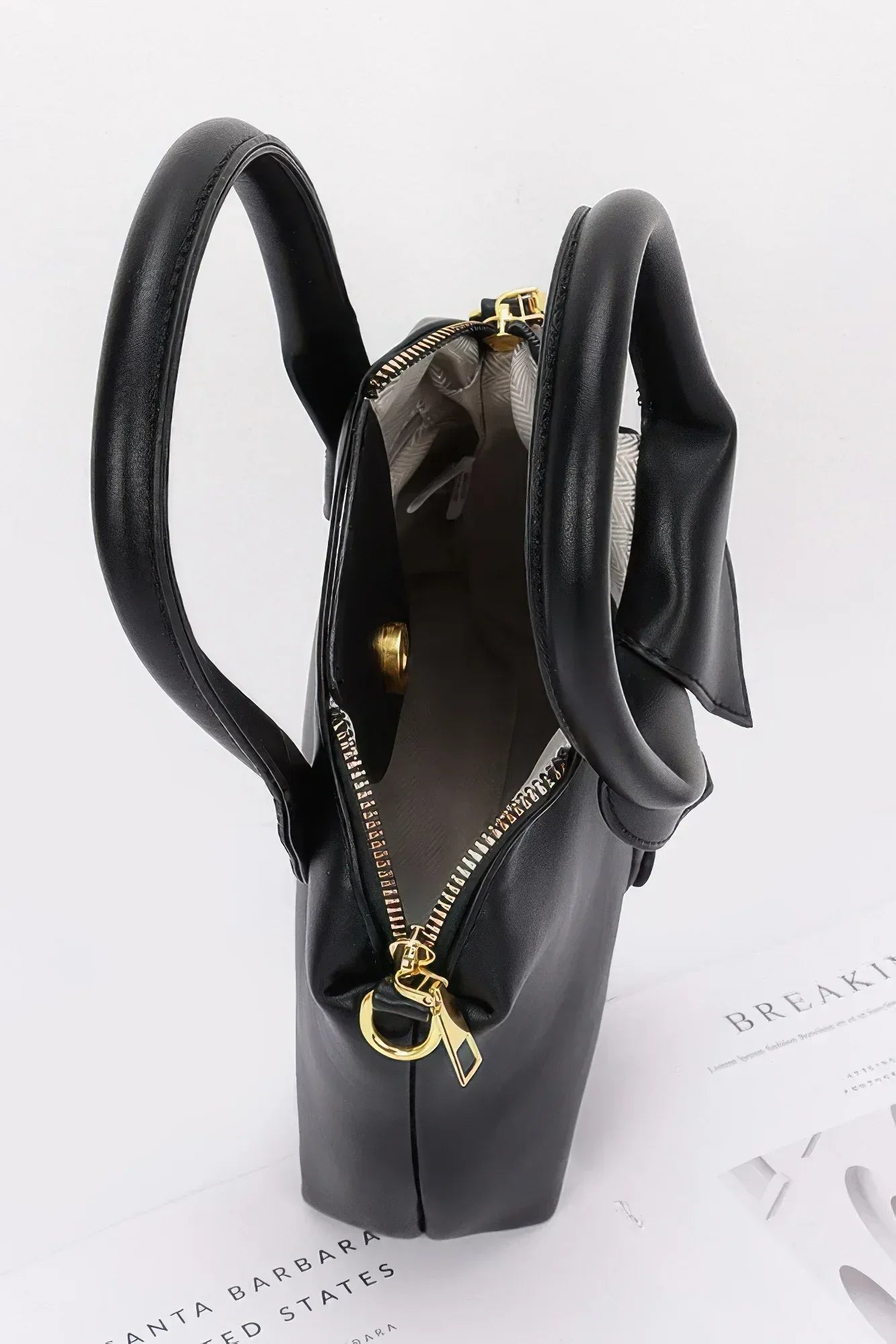 Faux Leather Shirt Style Top Handle Bag | Mixtshop LLC