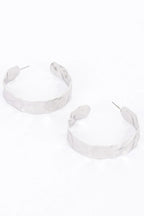 Gold Plated Wide Metal Hoop Earring | Mixtshop LLC
