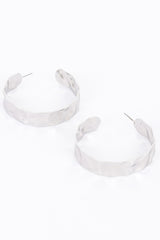 Gold Plated Wide Metal Hoop Earring | Mixtshop LLC