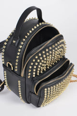 Studded Backpack With Chain Zippier | Mixtshop LLC
