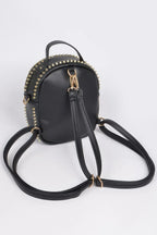 Studded Backpack With Chain Zippier | Mixtshop LLC