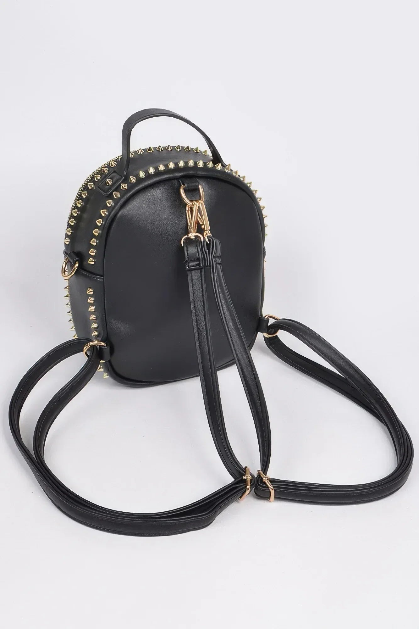 Studded Backpack With Chain Zippier | Mixtshop LLC