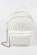 Studded Backpack With Chain Zippier | Mixtshop LLC