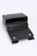 Faux Leather Ribbon Top Handle Bag | Mixtshop LLC