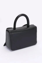 Faux Leather Ribbon Top Handle Bag | Mixtshop LLC