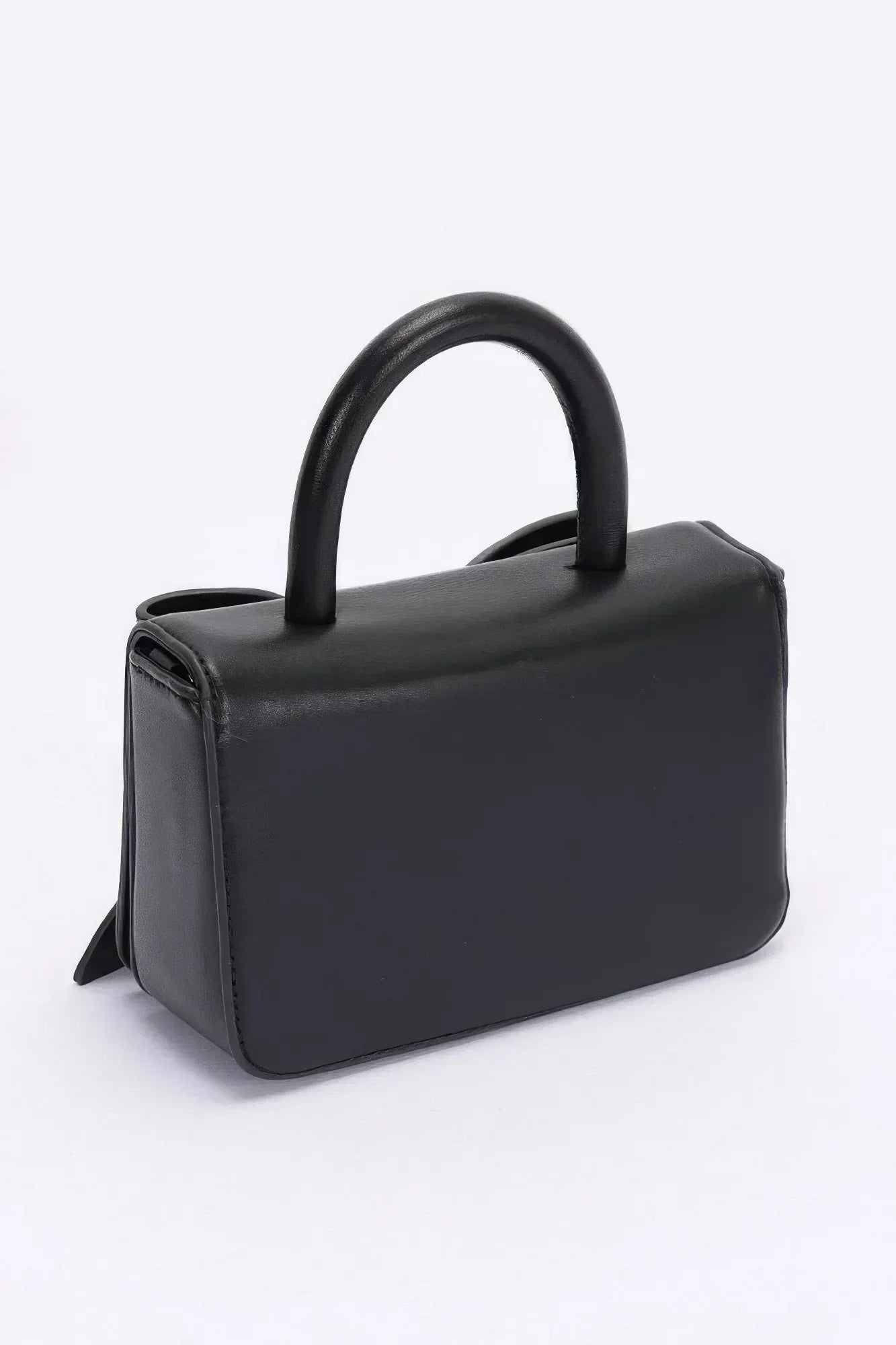 Faux Leather Ribbon Top Handle Bag | Mixtshop LLC