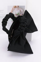 Nylon Top Handle Bag With Bow Front Clutch | Mixtshop LLC
