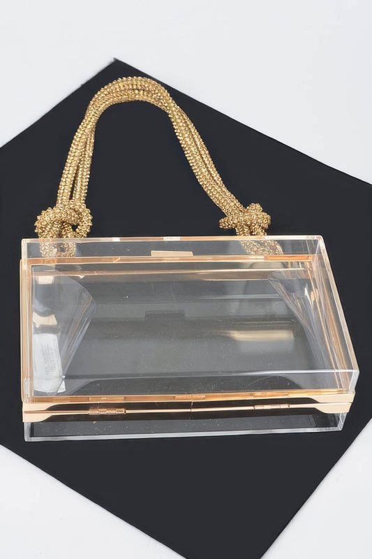 Clear Case Clutch W/rhinestone Handle | Mixtshop LLC