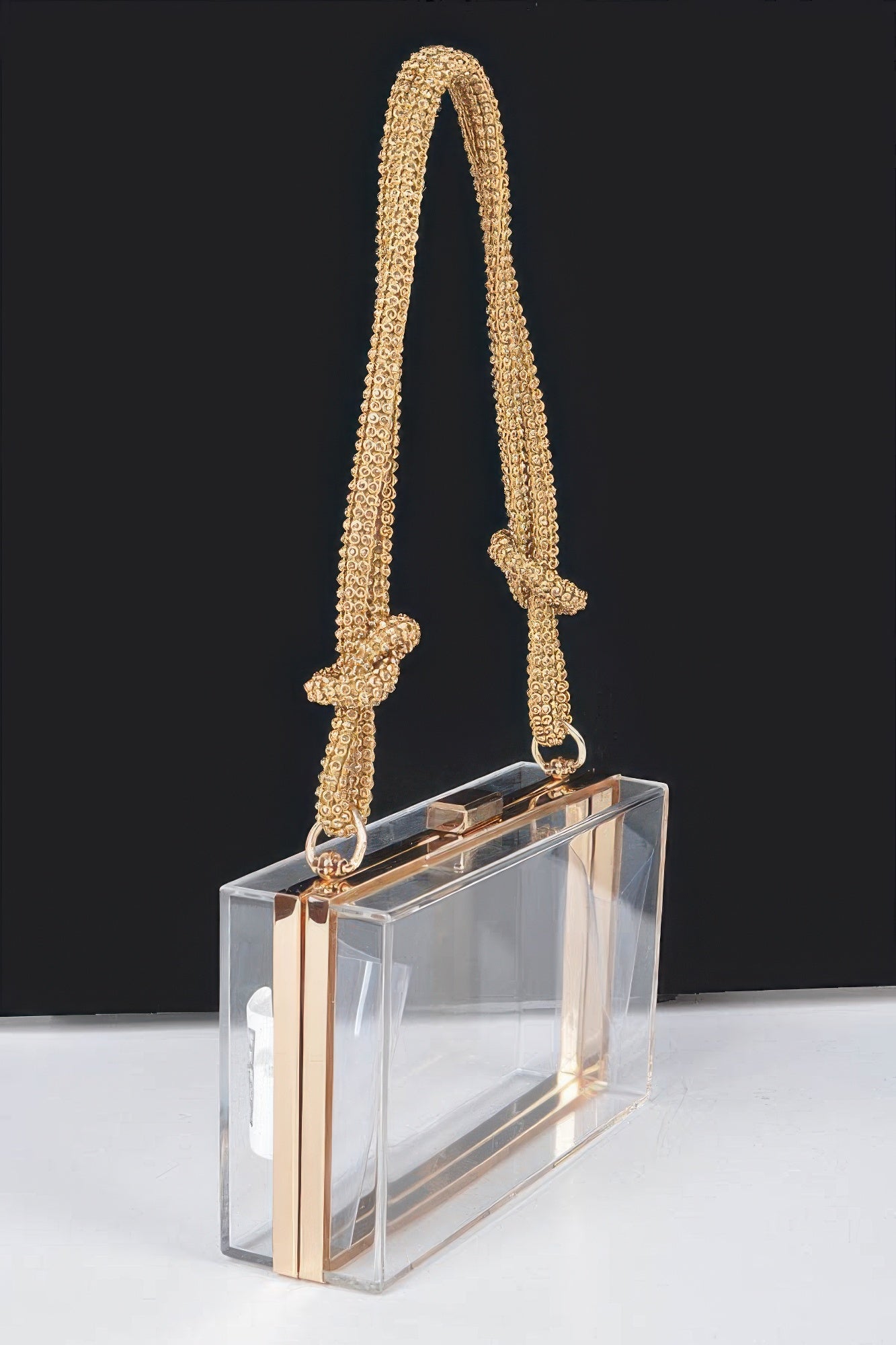 Clear Case Clutch W/rhinestone Handle | Mixtshop LLC