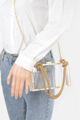 Clear Case Clutch W/rhinestone Handle | Mixtshop LLC