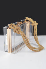 Clear Case Clutch W/rhinestone Handle | Mixtshop LLC