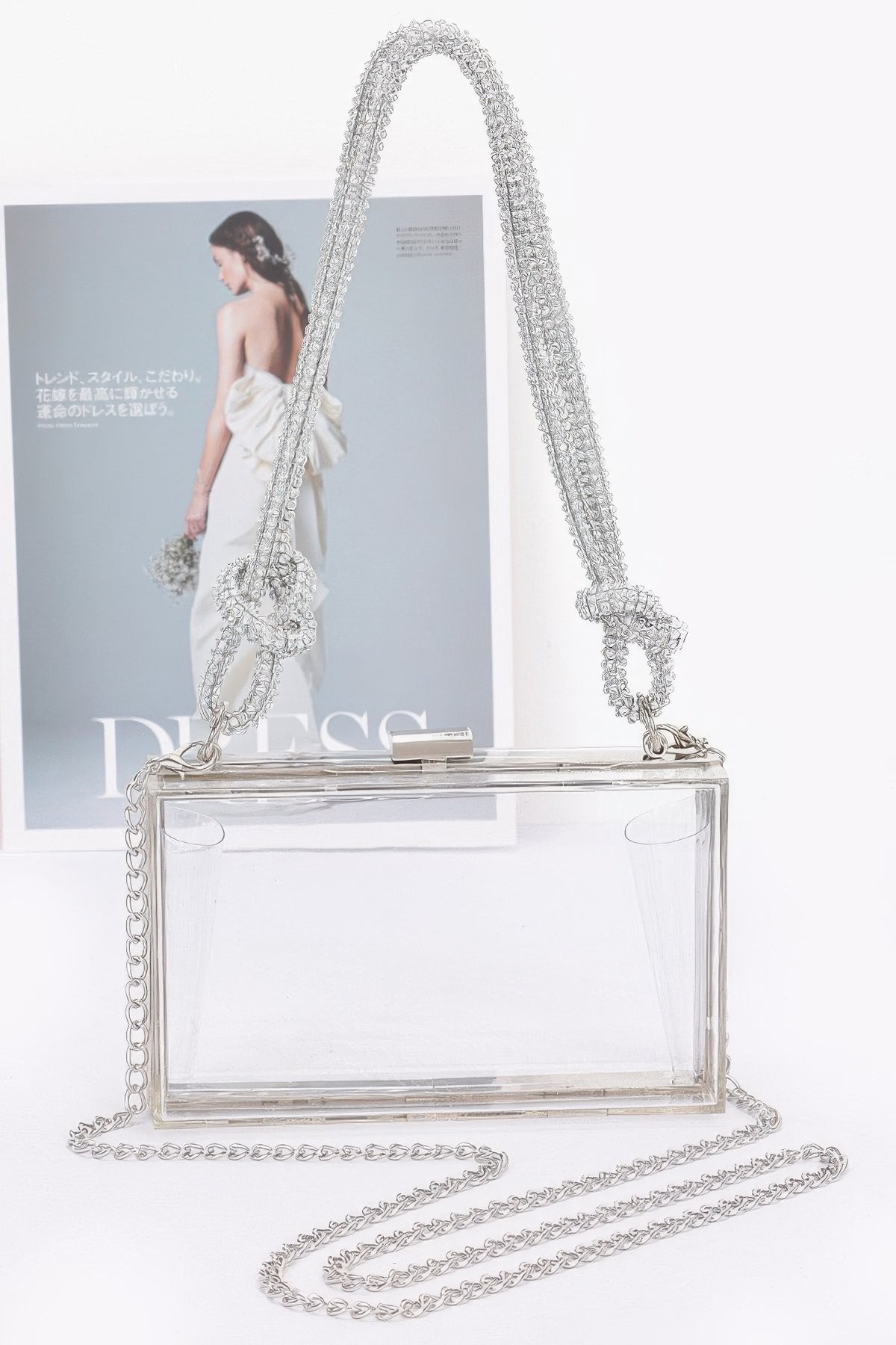 Clear Case Clutch W/rhinestone Handle | Mixtshop LLC