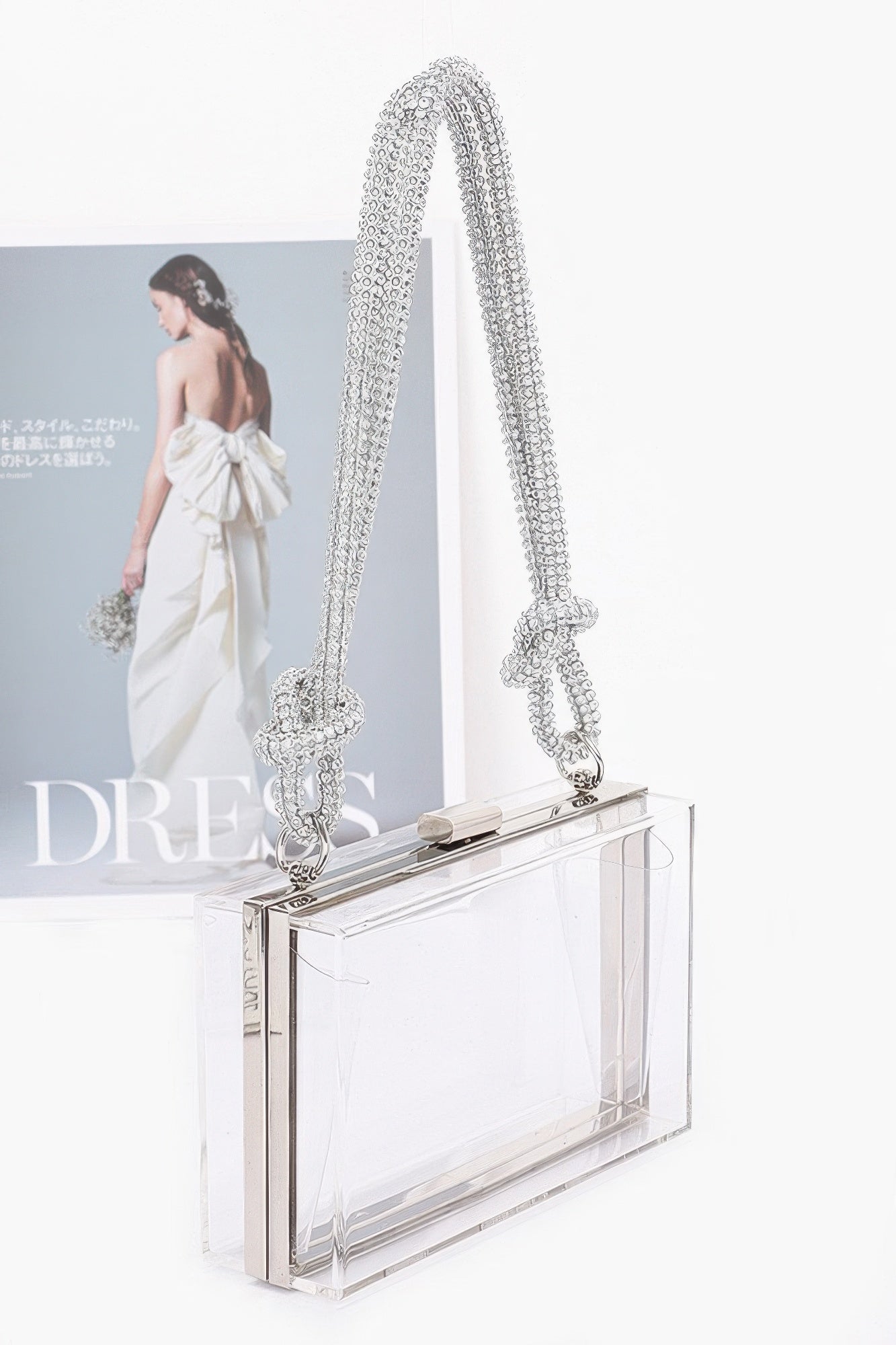 Clear Case Clutch W/rhinestone Handle | Mixtshop LLC