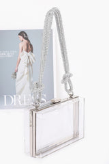Clear Case Clutch W/rhinestone Handle | Mixtshop LLC