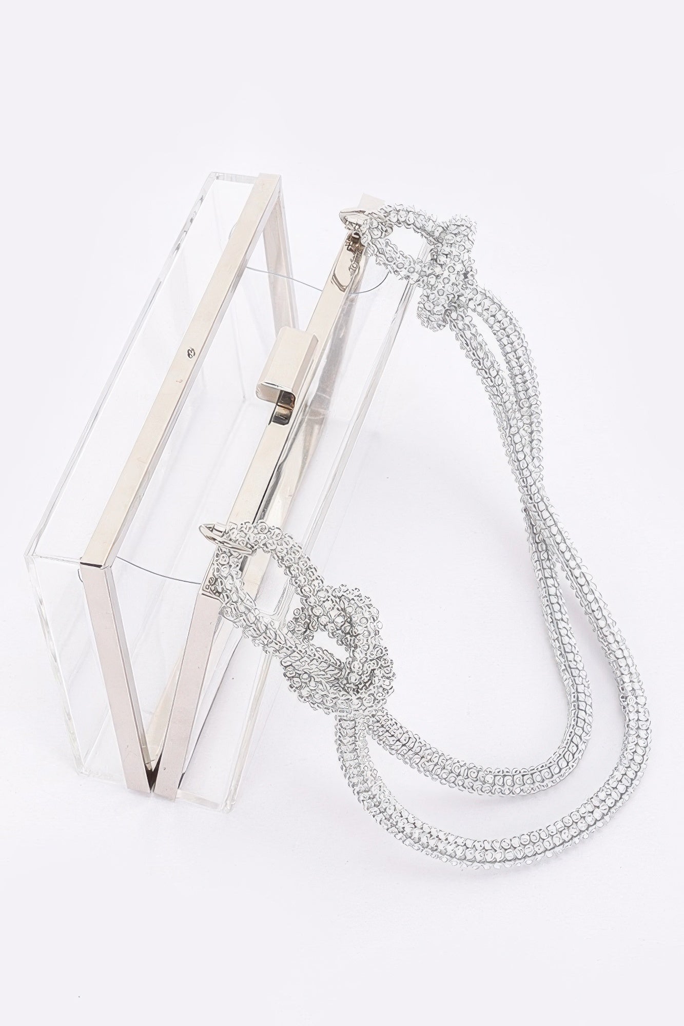 Clear Case Clutch W/rhinestone Handle | Mixtshop LLC