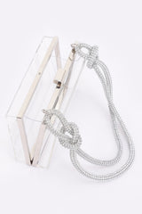 Clear Case Clutch W/rhinestone Handle | Mixtshop LLC