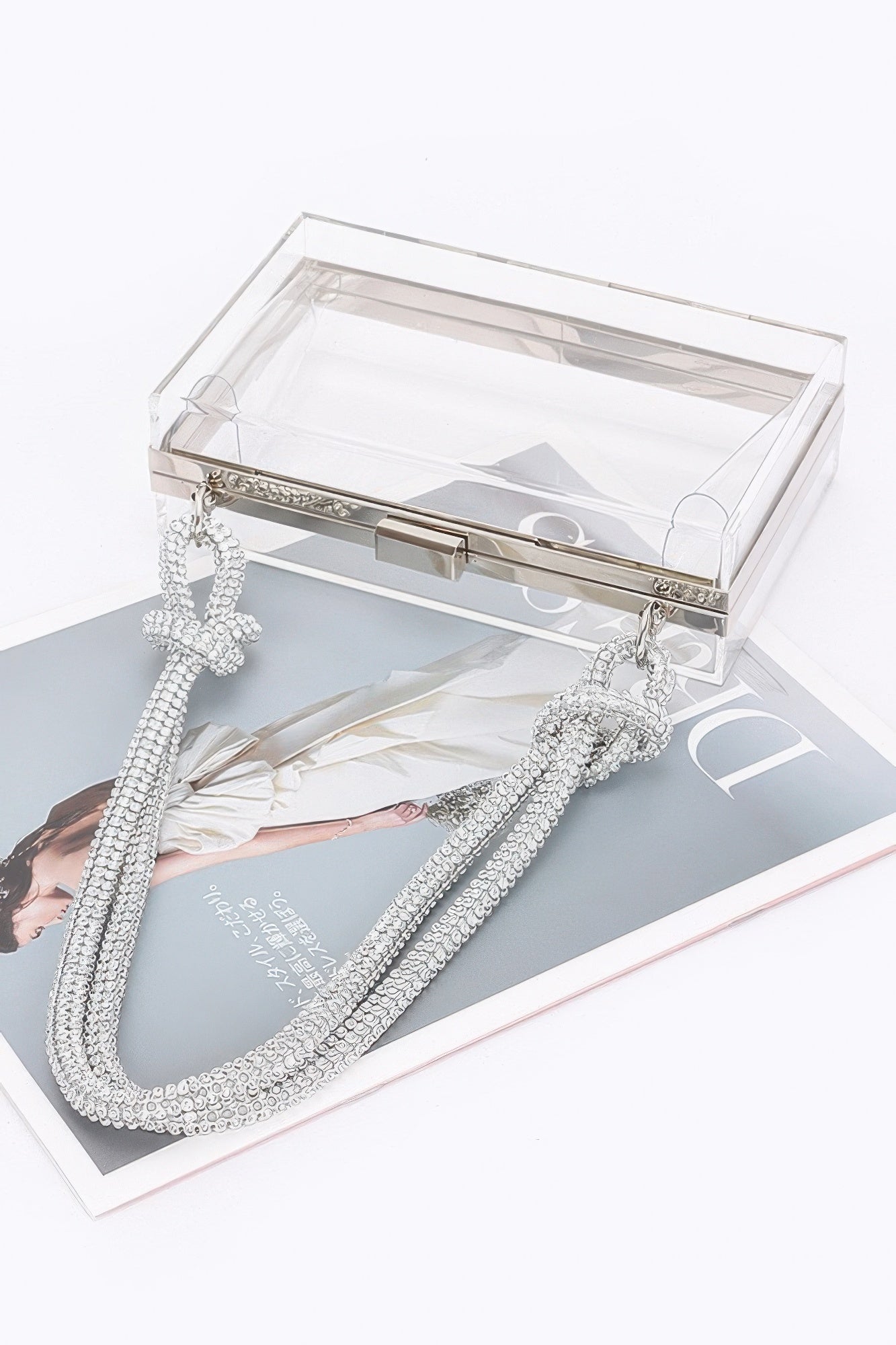 Clear Case Clutch W/rhinestone Handle | Mixtshop LLC