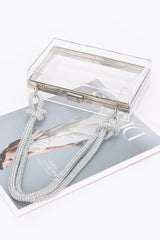 Clear Case Clutch W/rhinestone Handle | Mixtshop LLC