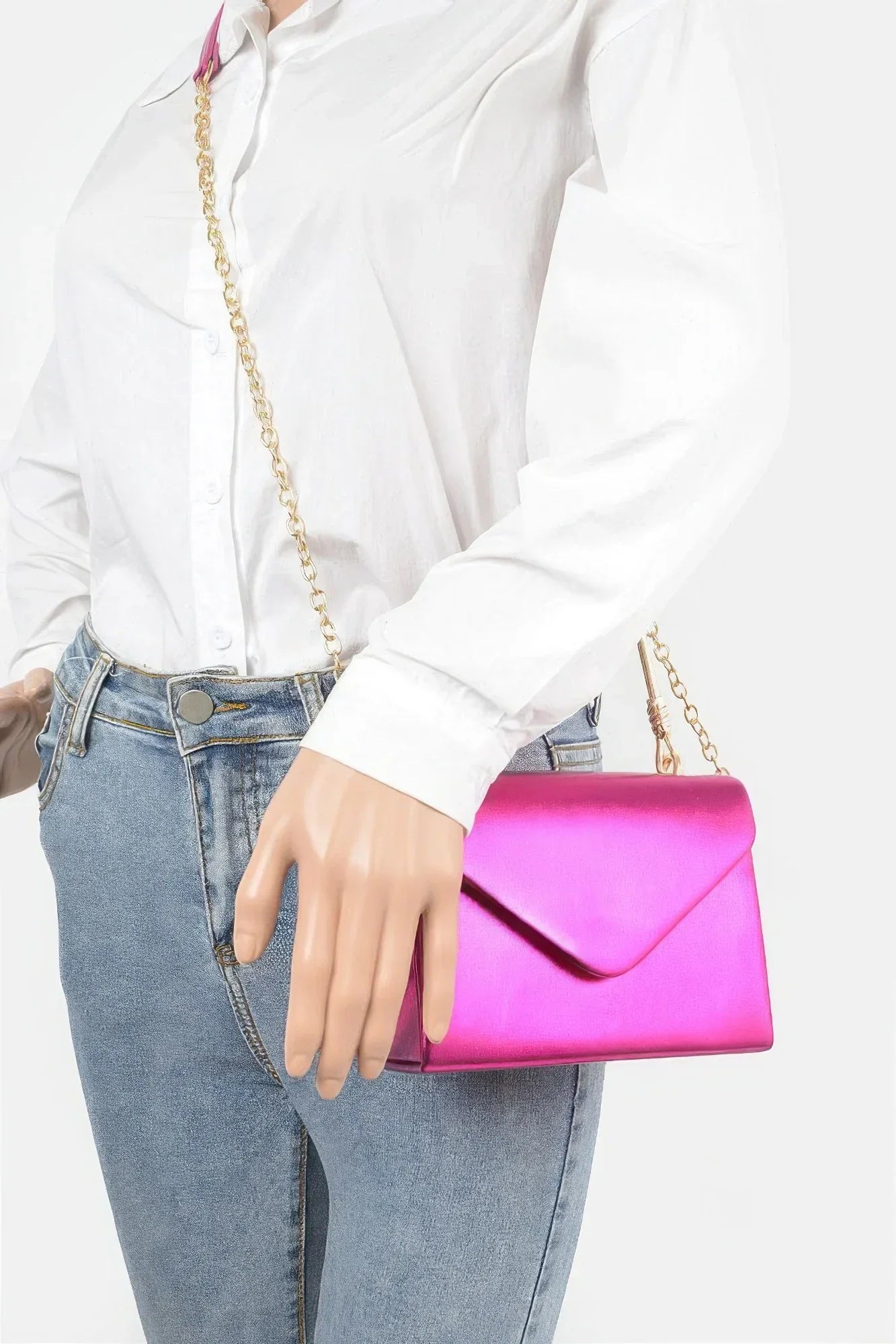 Metallic Metal Handle Crossbody Bag Secondary image