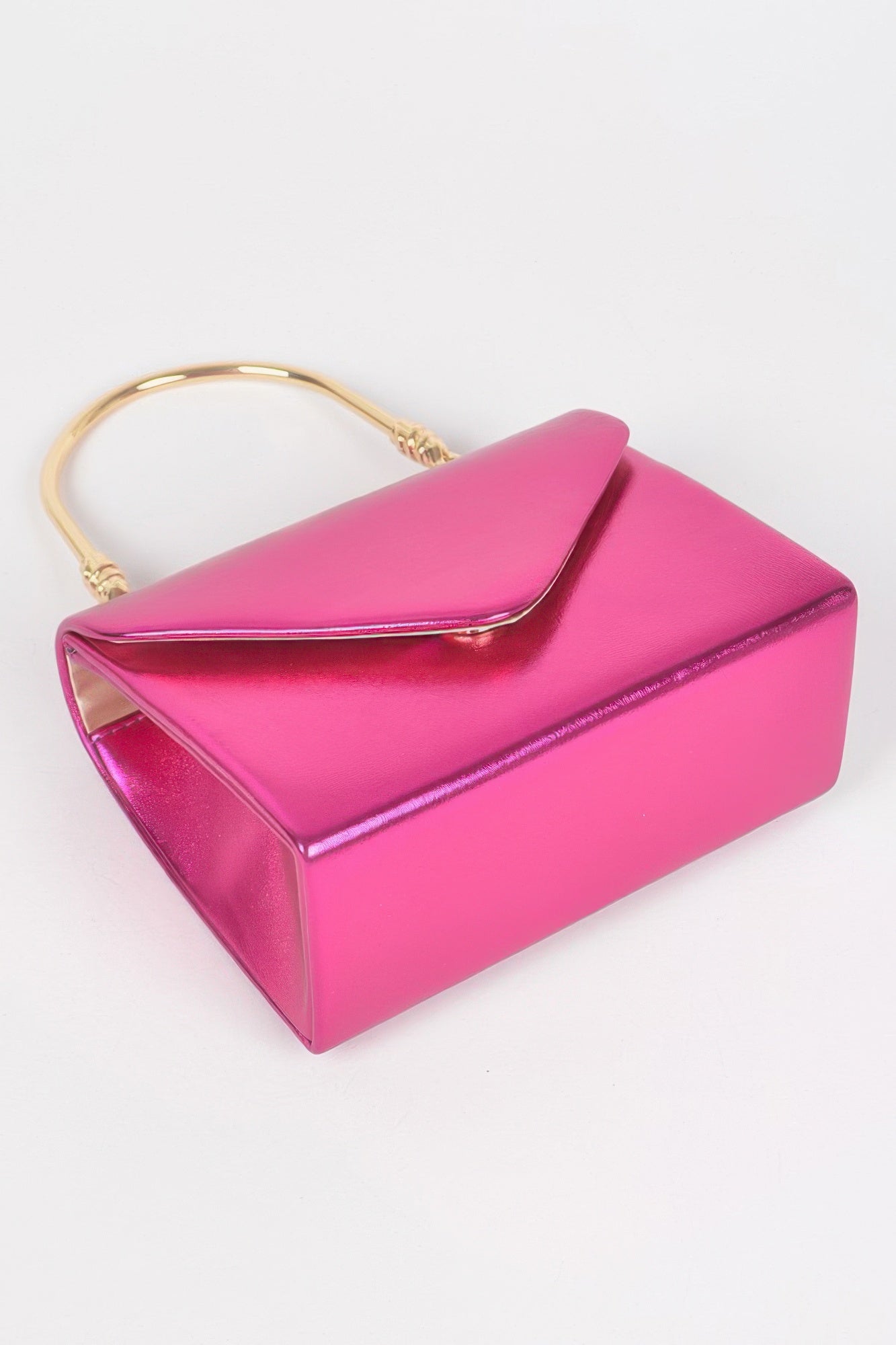 Metallic Metal Handle Crossbody Bag | Mixtshop LLC