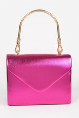 Metallic Metal Handle Crossbody Bag | Mixtshop LLC