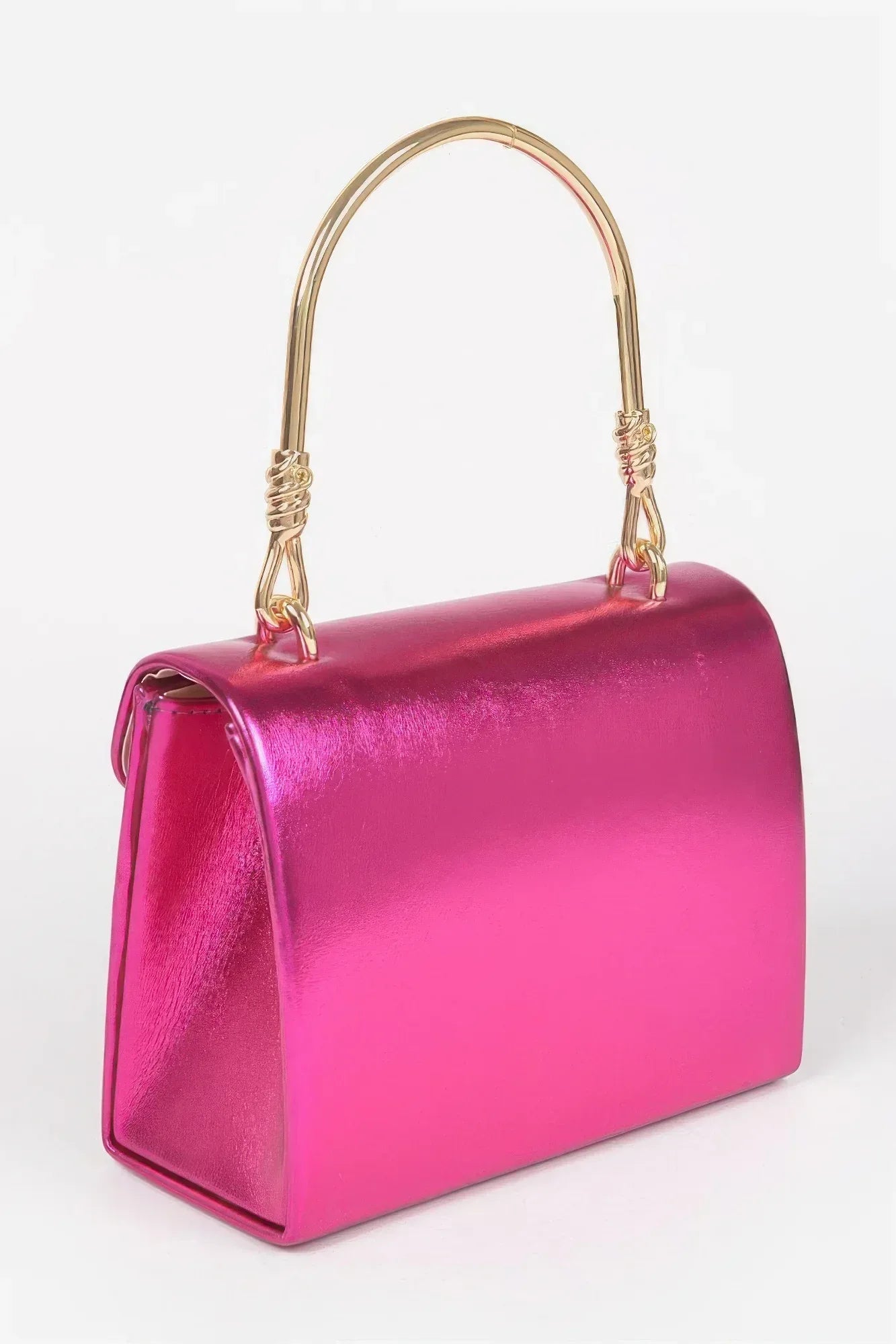 Metallic Metal Handle Crossbody Bag | Mixtshop LLC