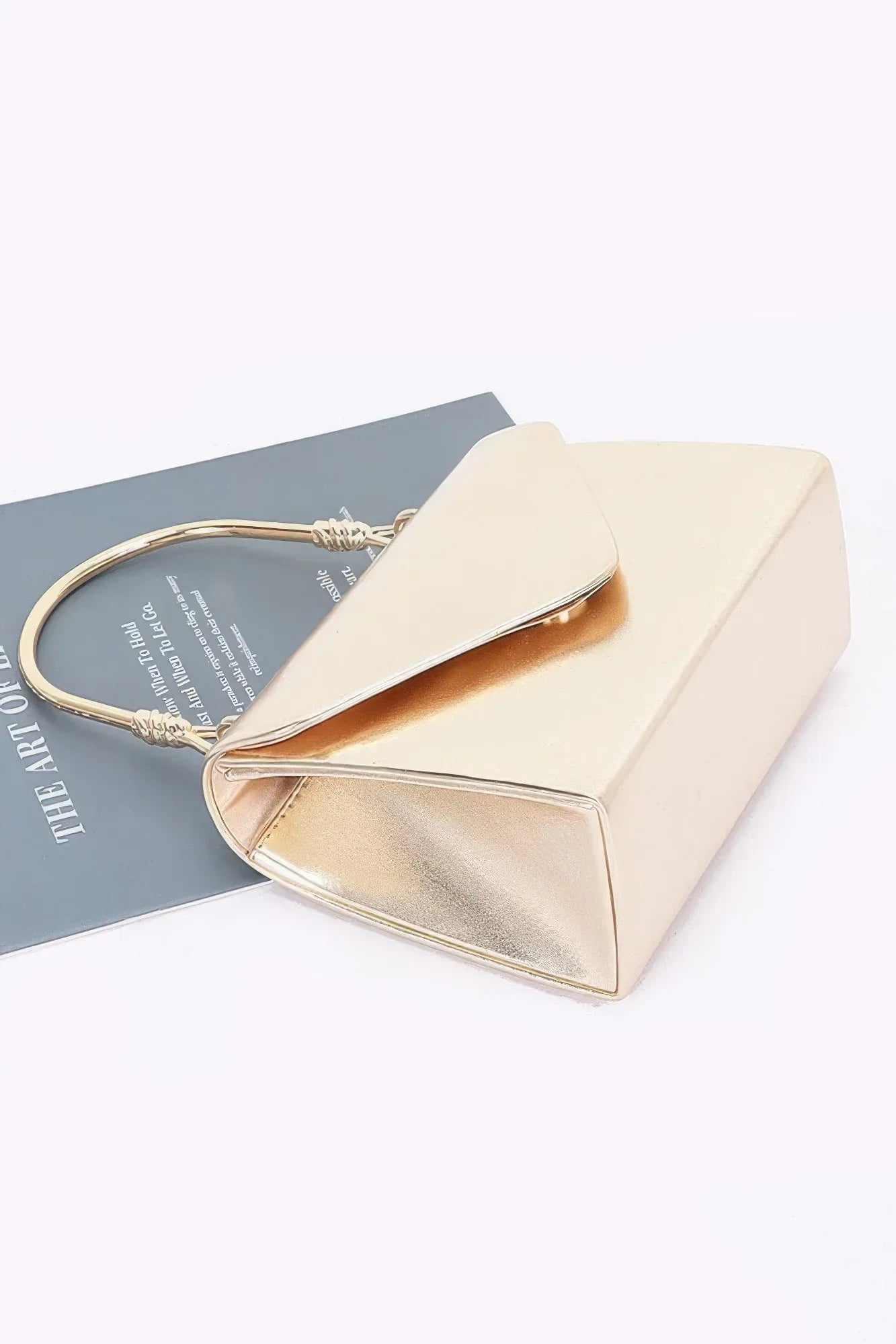 Metallic Metal Handle Crossbody Bag | Mixtshop LLC