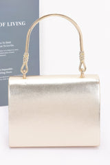 Metallic Metal Handle Crossbody Bag | Mixtshop LLC