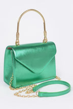 Metallic Metal Handle Crossbody Bag | Mixtshop LLC