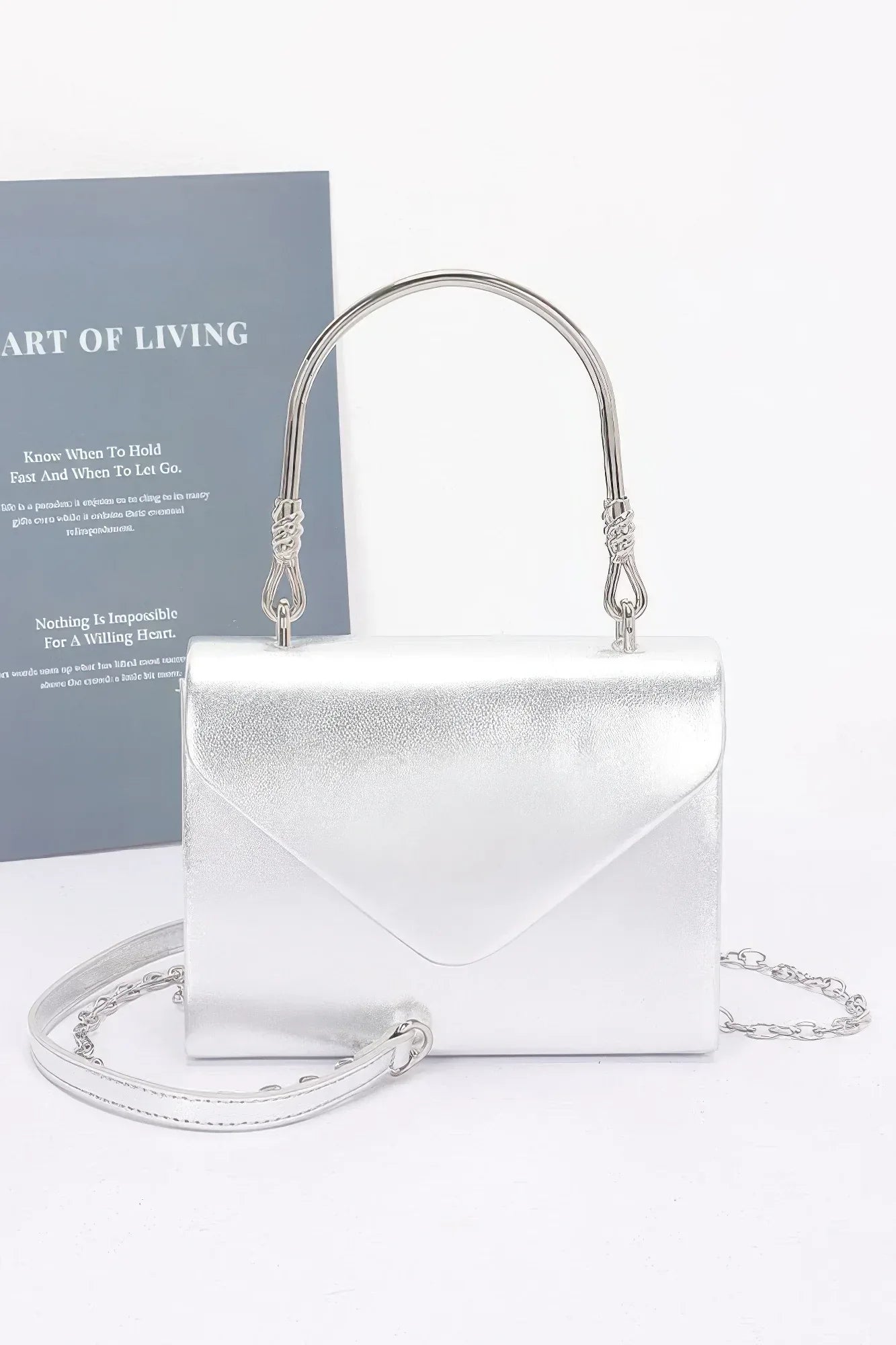 Metallic Metal Handle Crossbody Bag | Mixtshop LLC