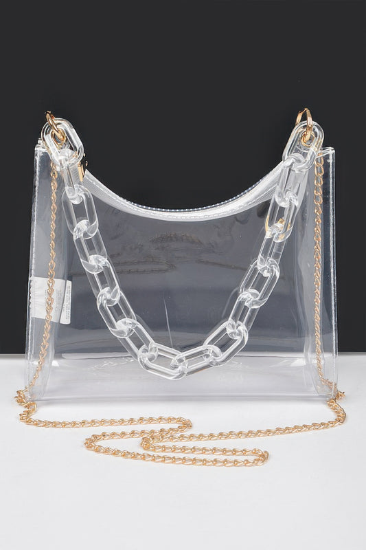 Transparent Chain Shoulder Bag | Mixtshop LLC