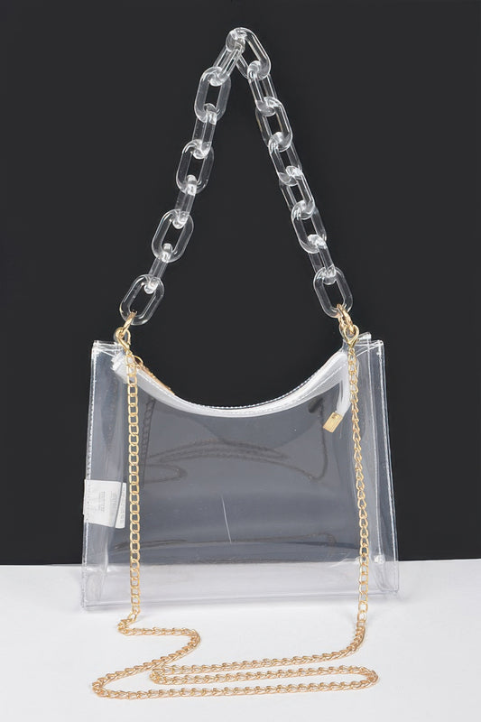 Transparent Chain Shoulder Bag | Mixtshop LLC