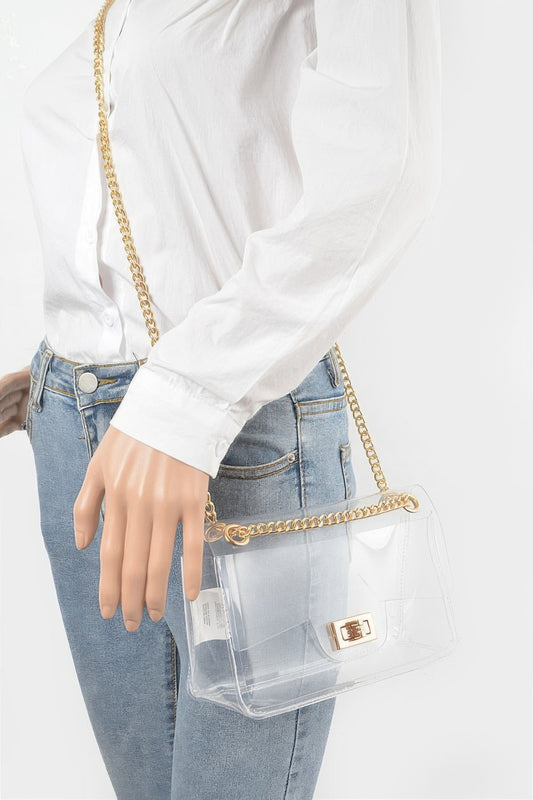 Transparent Flap Crossbody Bag | Mixtshop LLC