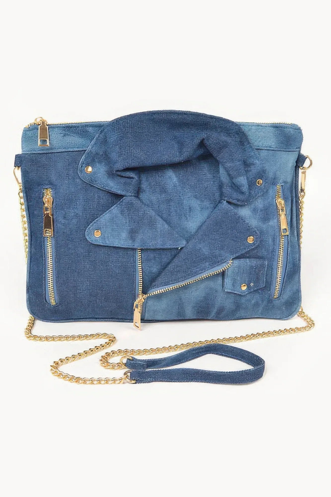 Denim Jacket Crossbody Clutch | Mixtshop LLC Main image